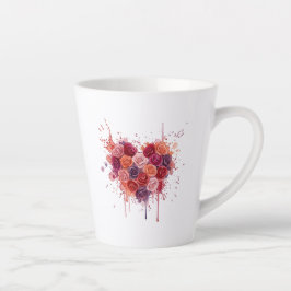 Taza De Café Latte Flores