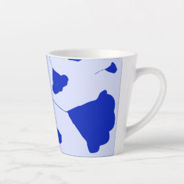 Taza De Café Latte Flores azules del Himalaya de estilo moderno