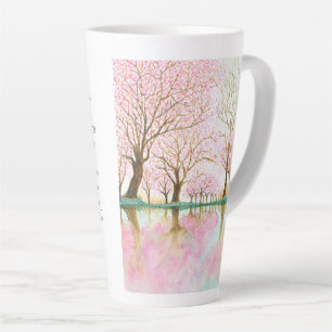 Taza De Café Latte Flores de amor de cerezo - Día de la Madre