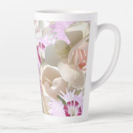Taza De Café Latte Flores de boda rosas