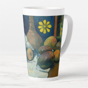 Taza De Café Latte Flores de fruta y vida Arte vintage monogramado