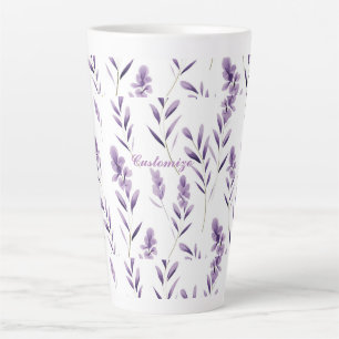 Taza De Café Latte Flores de lavanda Thunder_Cove