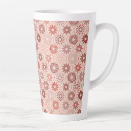 Taza De Café Latte Flores de Ogee Boho
