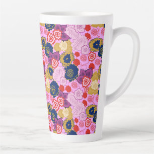 Taza De Café Latte Flores de primavera
