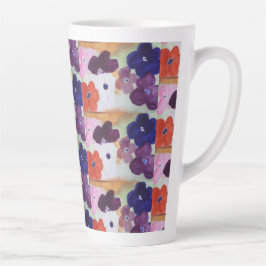 Taza De Café Latte Flores de primavera de Anemone