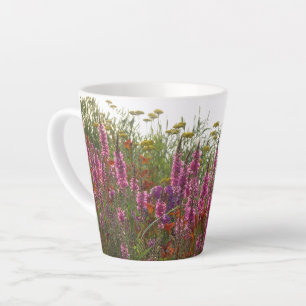 Taza De Café Latte Flores de verano silvestres coloridas latte Mug