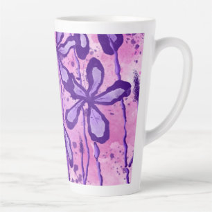 Taza De Café Latte Flores entrelazadas
