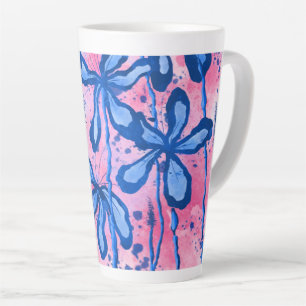 Taza De Café Latte Flores entrelazadas