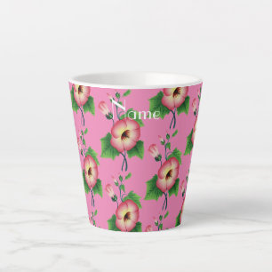 Taza De Café Latte Flores rosa de inicio, Thunder_Cove
