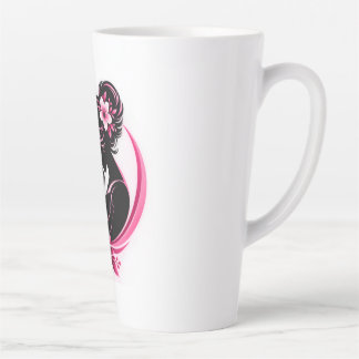 Taza De Café Latte Flores rosadas elegantes Maternidad Amor Mujeres
