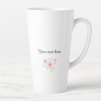 Taza De Café Latte Flores silvestres delicadas acuarelas