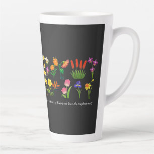 Taza De Café Latte Flores silvestres Florales mujeres y chicas