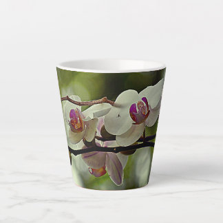 Taza De Café Latte Florida Orquídea Latte Mug