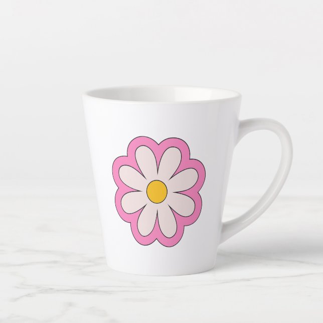 Taza De Café Latte Flower (Derecha)