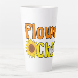 Taza De Café Latte Flower Child Cute Hippie Sunflower 70