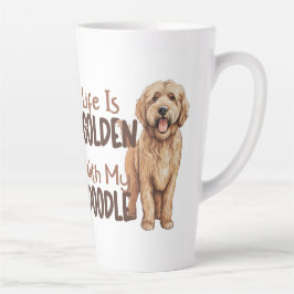Taza De Café Latte Fluffy Goldendoodle Latte Mug