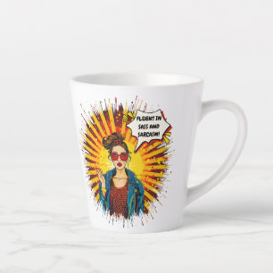 Taza De Café Latte Fluidez En El Sass Y El Sarcasmo