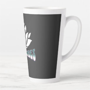 Taza De Café Latte Flujo de Yoga Tranquilo con Esterilla y Bloques