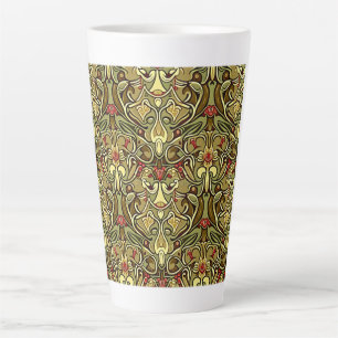 Taza De Café Latte Fondo de escritorio Art Nouveau Latte Mug