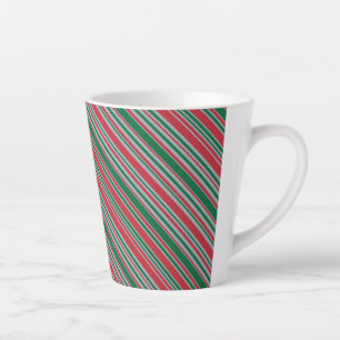 Taza De Café Latte Fondo de franjas diagonales