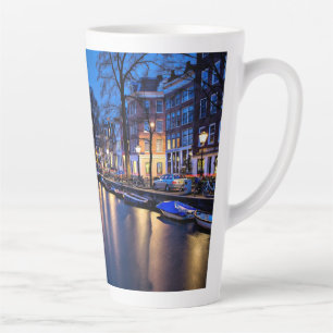 Taza De Café Latte Fondo de pantalla nocturno de Ámsterdam-67657