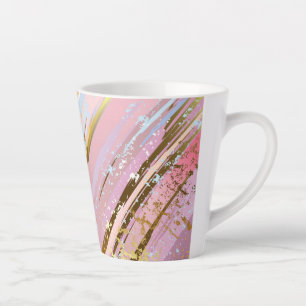 Taza De Café Latte Fondo rosa texturizado