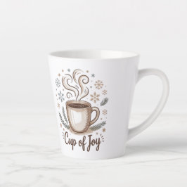 Taza De Café Latte For Coffee lovers. Cup of Joy. Small Latter mug