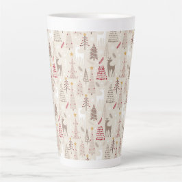 Taza De Café Latte Forest Latte Mug navidades