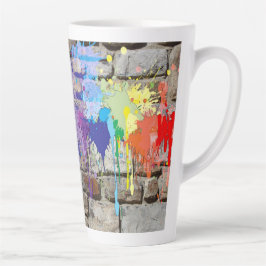 Taza De Café Latte Formas abstractas de arte callejero salpicaduras