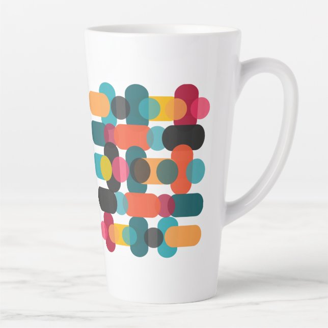 Taza De Café Latte Formas abstractas de lata mug (Derecha)