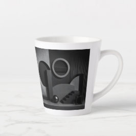 Taza De Café Latte Formas geométricas abstractas oscuras y elegantes
