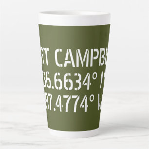 Taza De Café Latte Fort Campbell Latitud Longitud