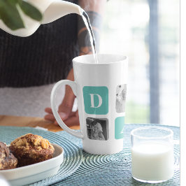 Taza De Café Latte Foto de colección moderna Regalo del Día de los Pa