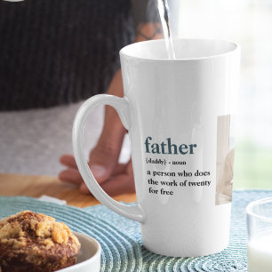 Taza De Café Latte Foto de colección moderna Regalo del Día de los Pa