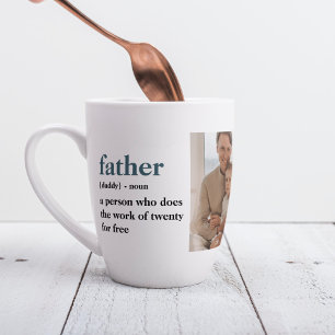 Taza De Café Latte Foto de colección moderna Regalo del Día de los Pa
