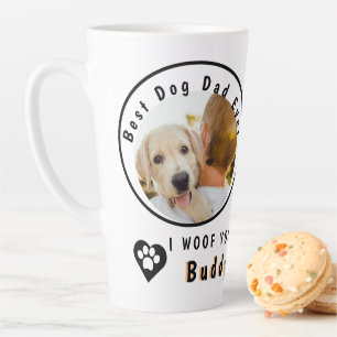 Taza De Café Latte Foto de Mascota personalizada del mejor perro del 