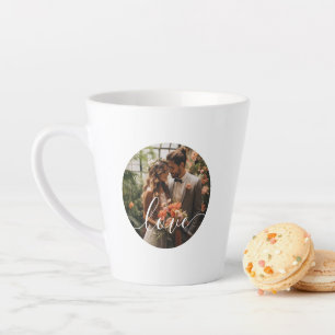 Taza De Café Latte Foto de pareja Personalizado 'Amor'