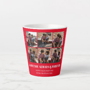 Taza De Café Latte Foto de pareja simple el día de San Valentín de am