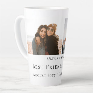 Taza De Café Latte Foto moderna personalizada de mejores amigos para 