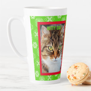 Taza De Café Latte Foto personalizada de gato Mascota