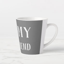 Taza De Café Latte Foto personalizada de Valentines Couple Heart Pers