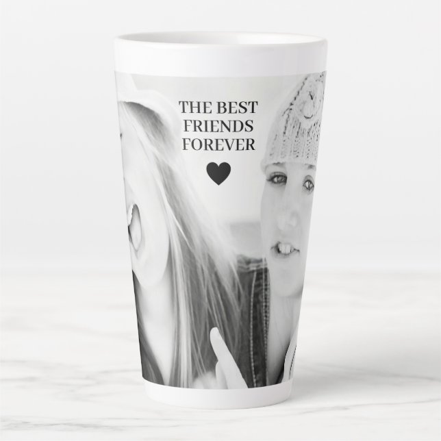 Taza De Café Latte Foto personalizado Latte Mug (Anverso)