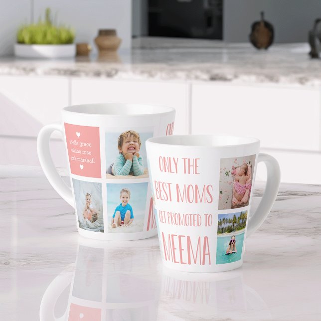 Taza De Café Latte Foto y nombre de los nietos de Cute Meema (Subido por el creador)
