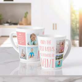 Taza De Café Latte Foto y nombre de pequeños nietos de Mimi