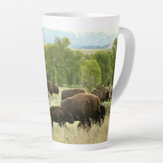 Taza De Café Latte Fotografía de animales de la naturaleza de Wyoming
