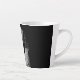 Taza De Café Latte Fotografía en blanco y negro del faraón rey