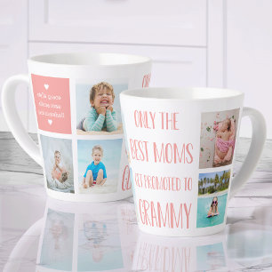 Taza De Café Latte Fotografía y nombre de los nietos de Grammy