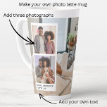 Taza De Café Latte Fotos personalizadas y texto<br><div class="desc">Fotos y texto personalizados - Foto de Ricaso para mantener la música lata - agrega tus propias fotos y texto - regalos de foto para mantener el sake</div>