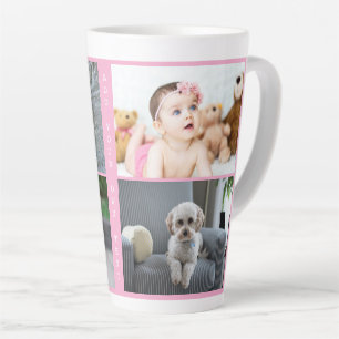 Taza De Café Latte Fotos y texto personalizados