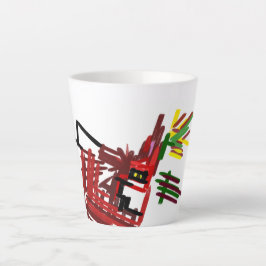 Taza De Café Latte Fox jugando al otoño